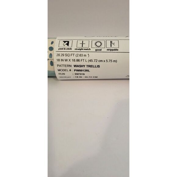 The Pioneer Woman Mint Peel and Stick Wallpaper, Charming Check, 18 x 18.86' - Picture 5 of 6